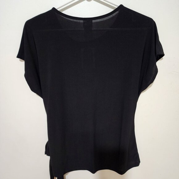 NWT - Black Short Sleeved Top By WrapperLA - Picture 4 of 5